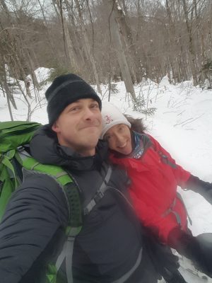 Jason Hyland in the snow