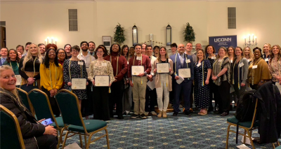 A photo of the evening's inductees