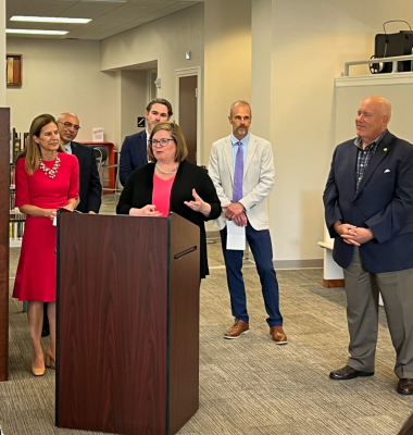 DAS Commissioner Michelle Gilman, Lieutenant Governor Susan Bysiewicz, East Hartford Mayor Michael Walsh, DAS' Doug Casey, CT Department of Energy and Environmental Protection Deputy Commissioner Hank Webster, & UConn School of Public Policy's Dr. Mohamad Alkadry