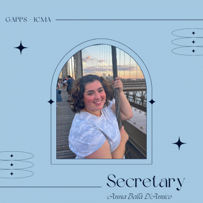 Alt Text: A photo of GAPPS-ICMA Secretary Anna Bella D'Amico 